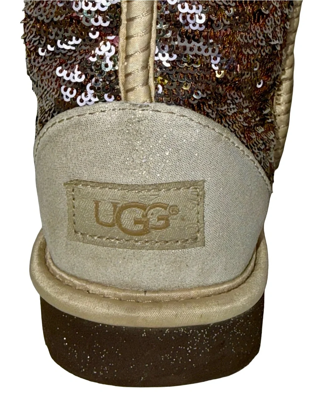 UGG CLASSIC SHORT SEQUIN EMBELLISHED BOOTS